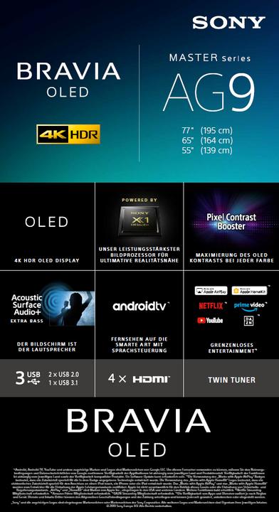 Image du produit Sony OLED KD55AG9 (55", OLED, 4K, 2019)