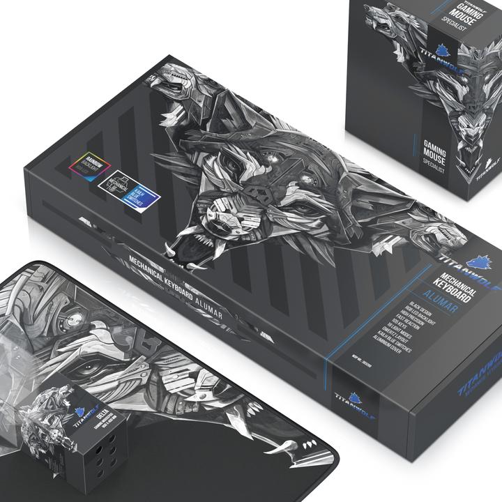 Produktbild Titanwolf Tastatur, Maus- und Mauspad Spar Set, Mechanisches Keyboard, Mouse & Mausmatte Gaming Bundle (DE, Kabelgebunden)