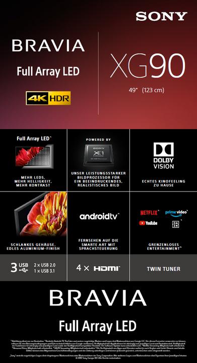 Actual product image Sony KD49XG9005 (49", LCD, 4K, 2019)