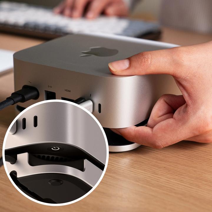 Immagine prodotto Satechi Mac Mini M4 Stand & Hub with SSD Enclosure (USB-C, 5 Porti)