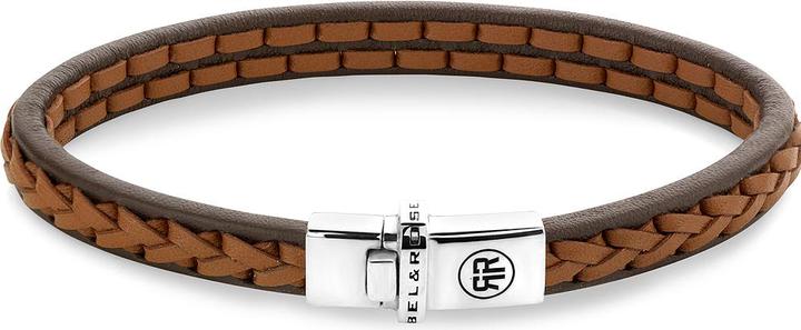 Produktbild Rebel & Rose Armband Single Stranded RR-L0145-S-L+ Herren (20 cm, Plata Esterlina 925, Piel de becerro)