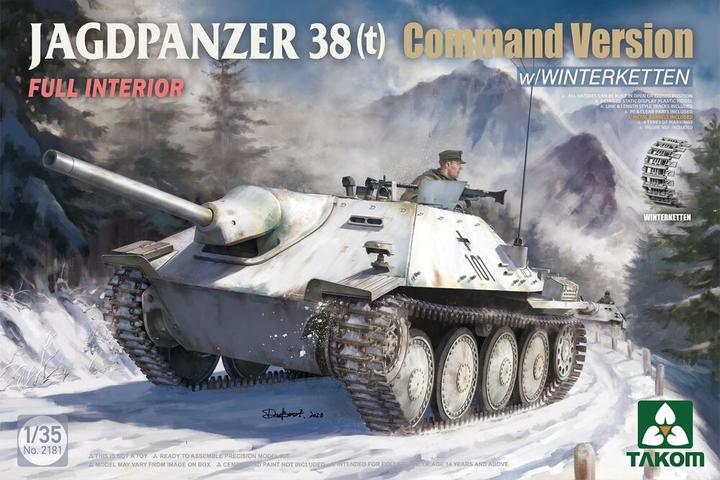 Actual product image Takom Jagdpanzer 38(t) Command Version w/ Winter Tracks Full Interior