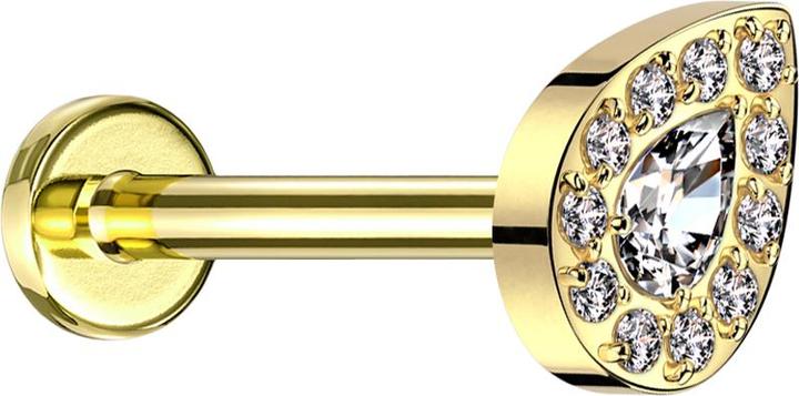 Produktbild Star Piercing Micro Labret-Stab silber mit 0.8 mm Innengewinde (ohne Messing, Titan G23)