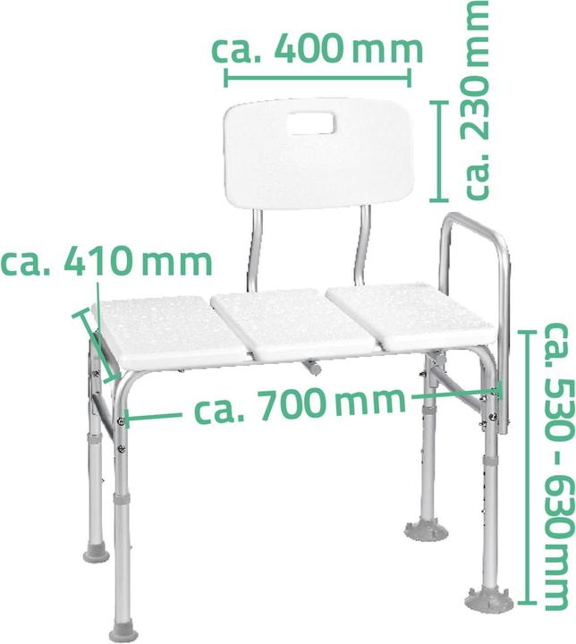 Image du produit Ridder Banc de transfert pour baignoire (150 kg)