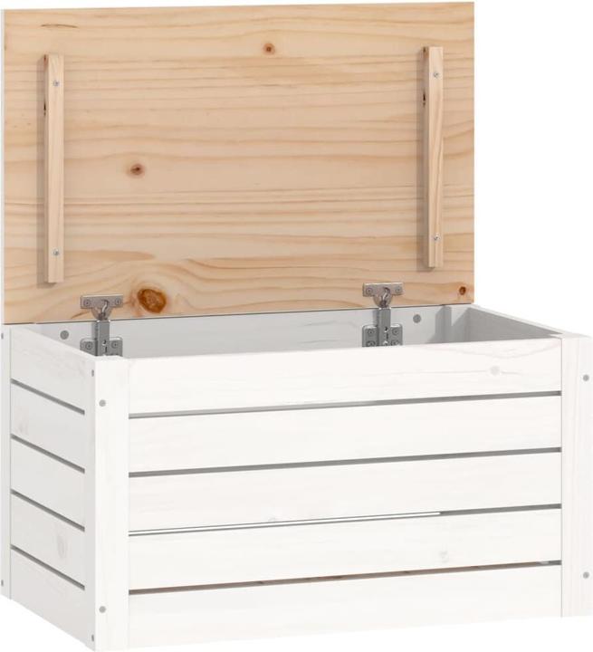 Image du produit VidaXL Truhe Weiss 59,5x36,5x33 cm Massivholz Kiefer,Farbe