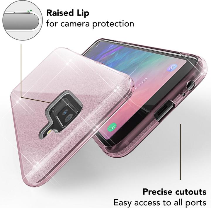 Immagine prodotto Nalia Custodia per cellulare Glitter (Samsung Galaxy A6+)