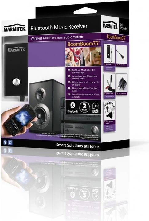 Actual product image Marmitek BoomBoom 75, Bluetooth music receiver with rechargeable battery (Receiver)