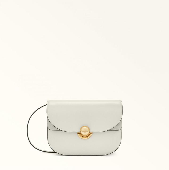 Furla sfera s shoulder bag in cream color leather