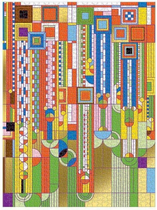 Image du produit Abrams & Chronicle 53527 - Frank Lloyd Wright Saguaro Cactus And Form - Puzzle doré à la feuille d'or, 1000 Te (1000 pièces)