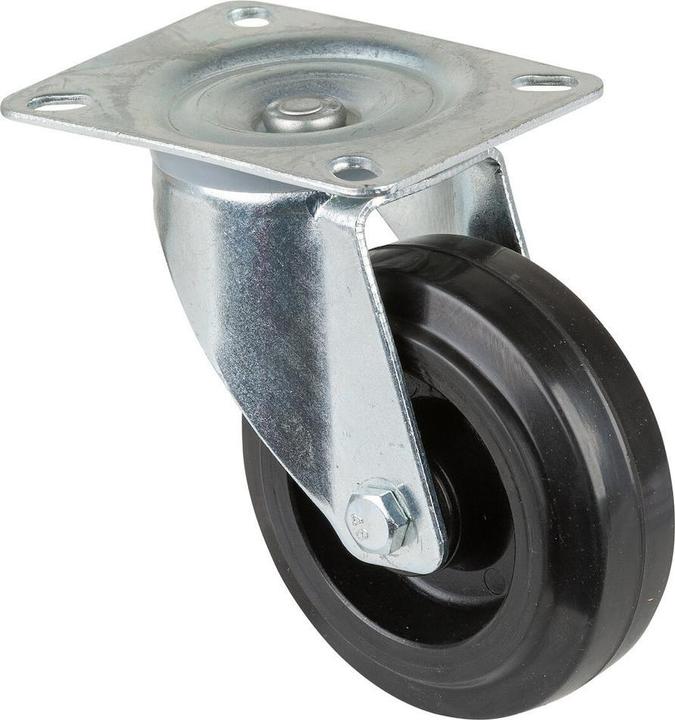 Immagine prodotto BS Rollen Ruota girevole Ø 100 mm Portata 140 kg Piastra in gomma piena L104xL80 mm