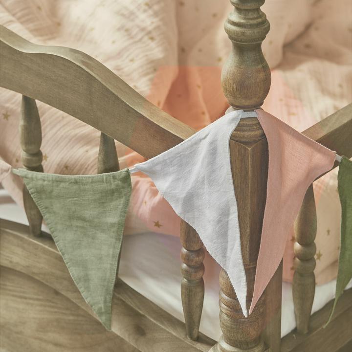 Produktbild Loberon Wimpelgirlande Rêveline rosa/grün/creme