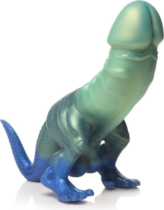 Creature Cocks XR Brands Jurassic Cock Dinosaurier Dildo Grün & Blau