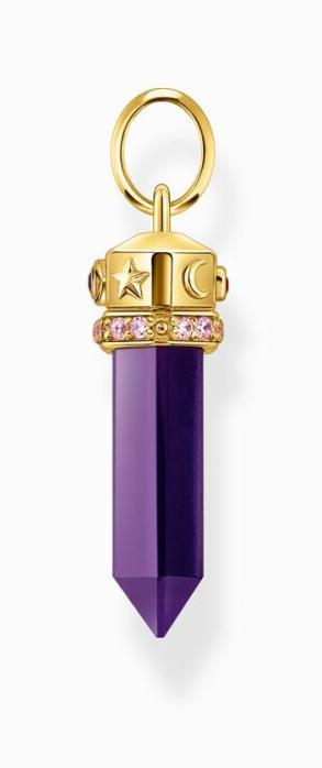 Immagine prodotto Thomas Sabo Ciondolo con finta ametista sfaccettata placcato oro (Argento 925)