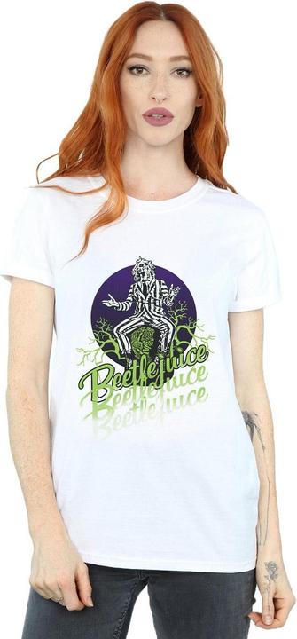 Immagine prodotto Beetlejuice Maglietta Boyfriend in cotone Faded Pose Donna/Ladies (XL)