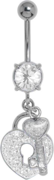Immagine prodotto Bijouteria Piercing ventre (Vetro (di orologio), Ottone rodiato in ottone rodiato, Acciaio chirurgico 316L)