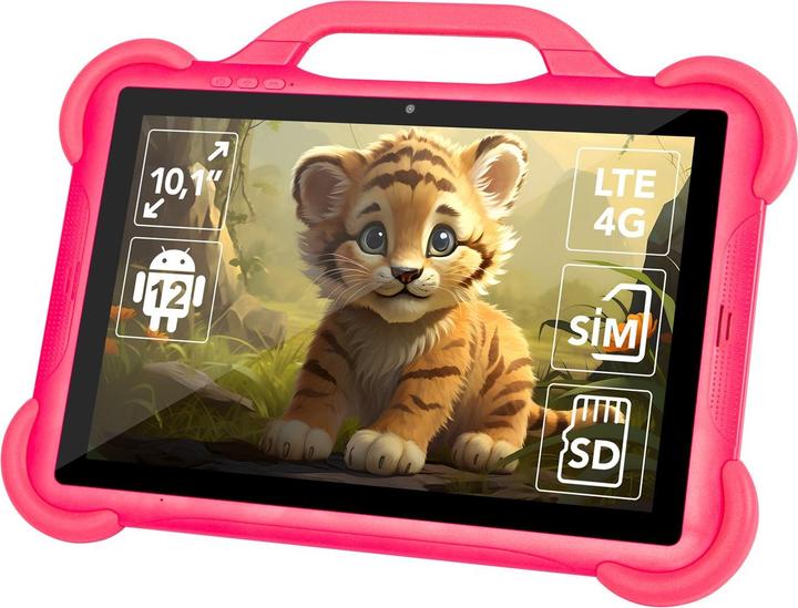 Blow Tablet KidsTAB10 4G 4/64GB pink + case (4G, 10.10", 64 GB, Powder Pink)