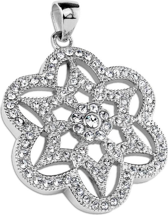 Actual product image Star Piercing Pendant silver six leaves flower (Surgical steel 316L)