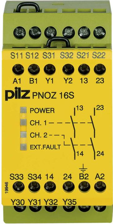 Immagine prodotto Pilz Relè sicurezza 24Vcc/110Vca PNOZ/16S