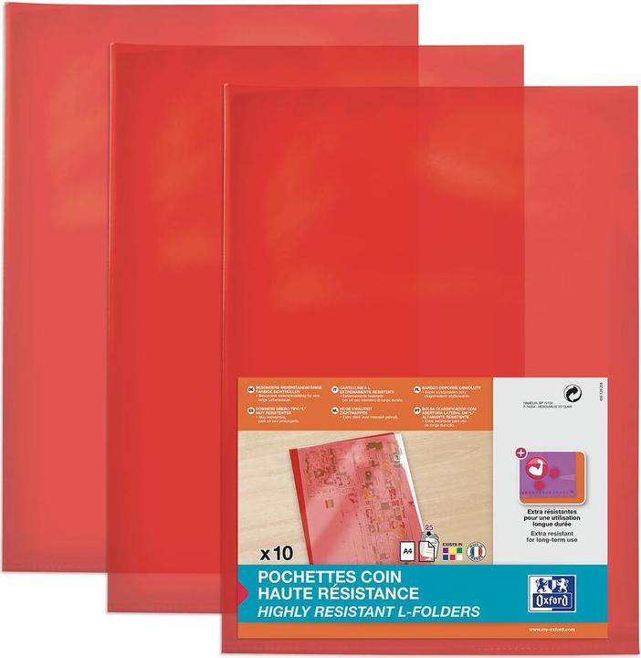 Produktbild Elba Sichthüllen, transparent, DIN A4, aus PVC, rot 0,15 mm (A4, 1 x)