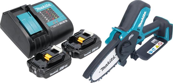 Produktbild Makita DUC 101 SA201 Akku Astsäge 18 V 10 cm Brushless + 2x Akku 2,0 Ah + Ladegerät (Akku Kettensäge)