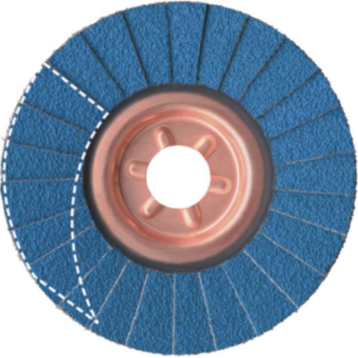 Produktbild Schleiflamellenteller SLTT 125 Korn 40 Zirkonkorund Stahlträger VPE: 10 (40)