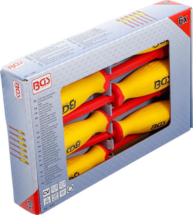 Immagine prodotto BGS Serie di cacciaviti e chiavi a bussola per elettricisti esagonale 5,5 - 12 mm 6 pz. (esagono)