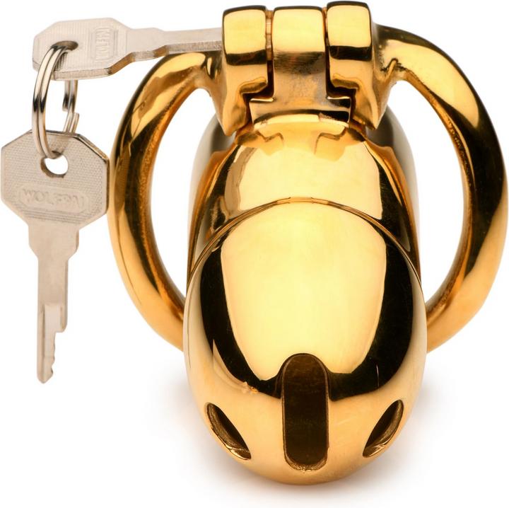 Image du produit Master Series Midas Locking Chastity Cage - 18K Gold-Plated