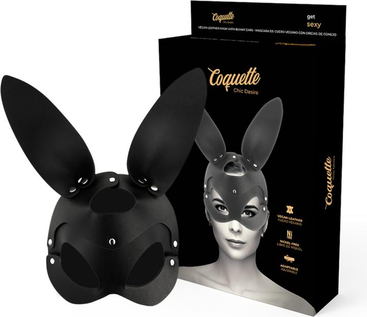 Image du produit Coquette Masque en cuir avec oreilles de lapin/chat (Taille unique)