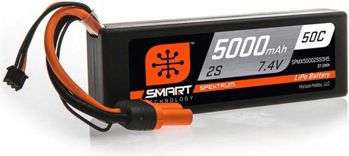 Image du produit Spektrum 5000mAh 2S 7.4V 50C Smart LiPo Hardcase IC5 (7.40 V, 5000 mAh)