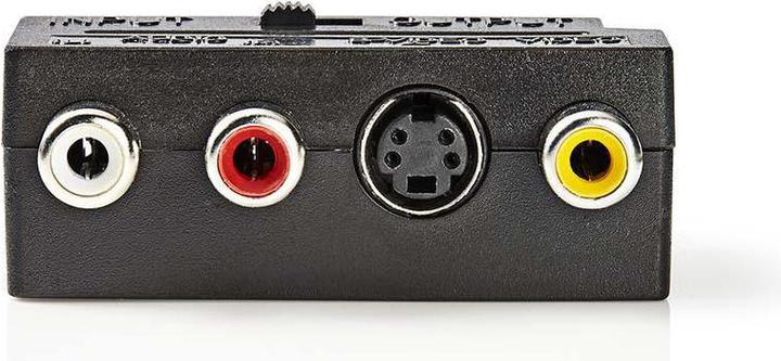 Actual product image Nedis SCART Adapter | SCART Male | S-Video Female / 3x Cinch Female | Nickel-plated | Switchable | AB
