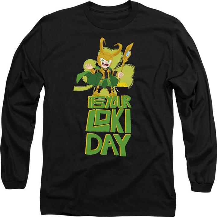 Actual product image Loki Unisex Adult Day St Patricks Day T-Shirt (L)