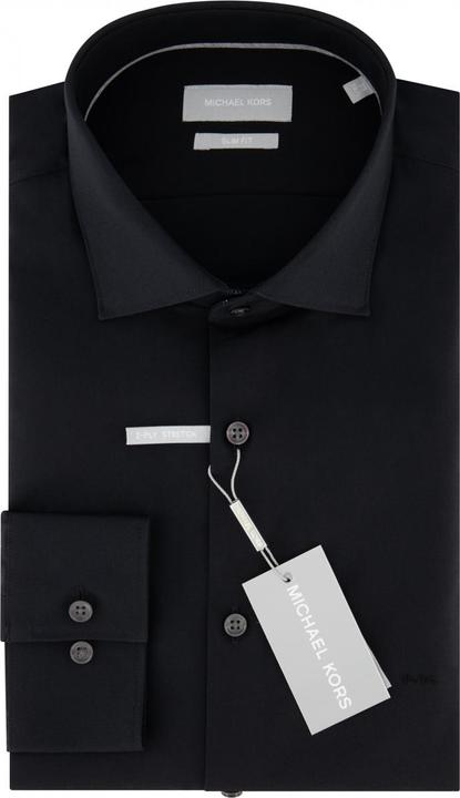Michael Kors POPLIN STRETCH SLIM SHIRT BLACK MD0MD90425 001 40 42 (42)
