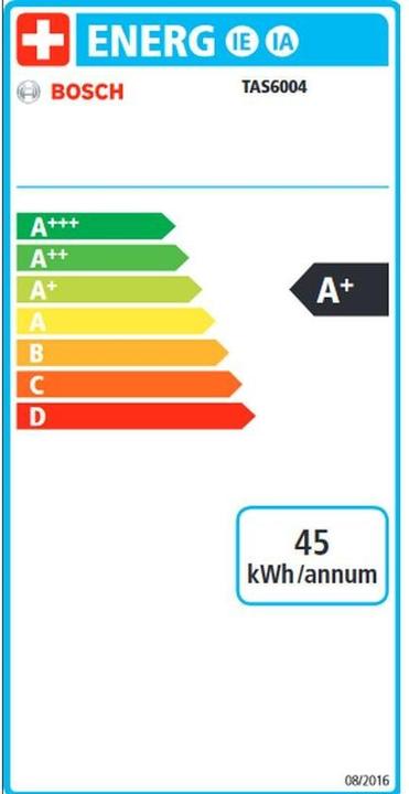 Label énergétique Bosch Hausgeräte Ma façon (Tassimo)