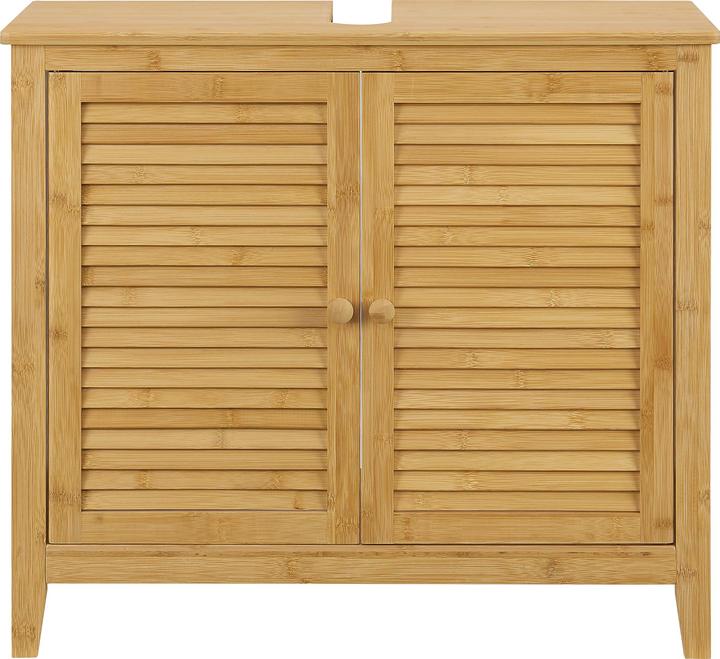 Image du produit En.Casa Meuble sous-vasque en bambou Värmdö 60x67x30cm (60 x 67 x 30 cm)