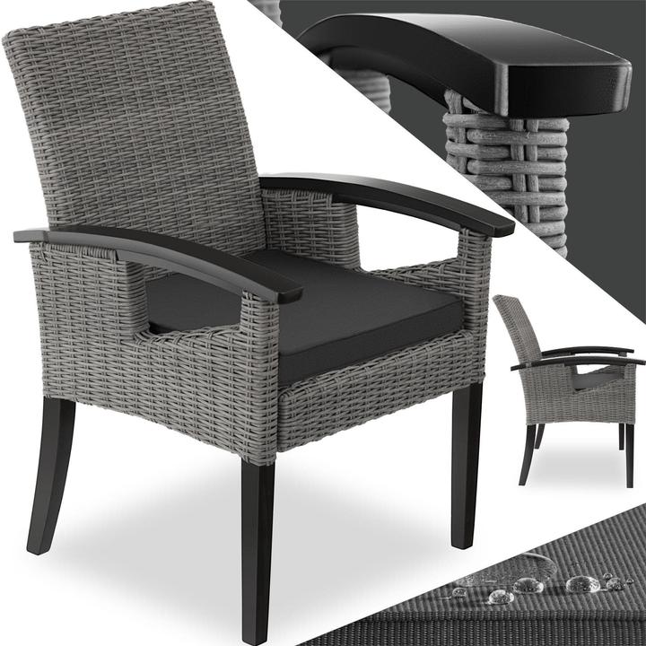 Produktbild tectake Rattan Stuhl Rosarno