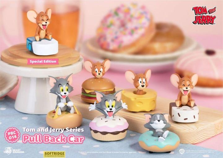 Actual product image Beast Kingdom Tom & Jerry Pull Back Cars Blind Box 6-Pack