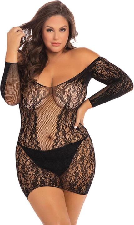 Produktbild René Rofé Demure Long Sleeve Mini Dress Xl/2xl (XL, XXL)