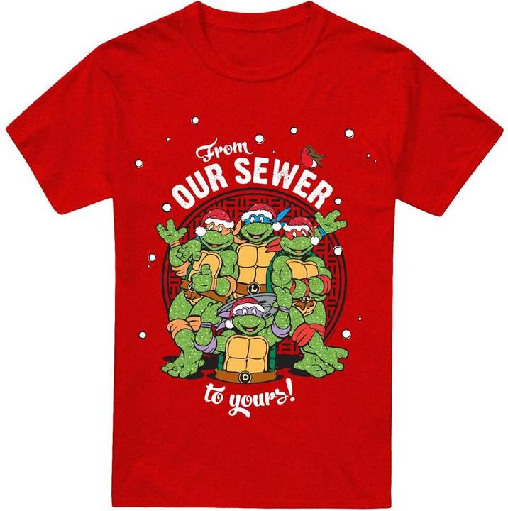Image du produit Teenage Mutant NT - T-shirt MERRY CHRISTMAS FROM OUR SEWER - Adulte (M)