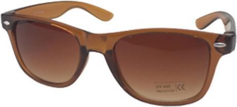 Bekos Retro Nerd - Sonnenbrille braun transparent