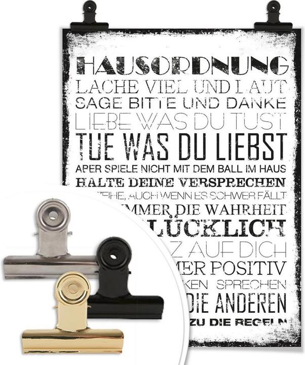 Produktbild Trenddeko Poster Hausordnung 24 x 30 cm, Papier (24 x 30 cm)