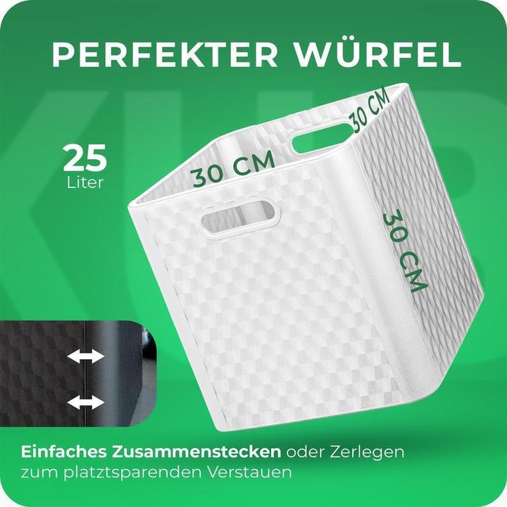 Immagine prodotto Novaliv 3X Box 30x30x30 cm Weiss Boxen für Kallax Regal Körbe 30x30 Aufbewahrungsbox Regal als Schran (30 x 30 x 30 cm, 25 l)