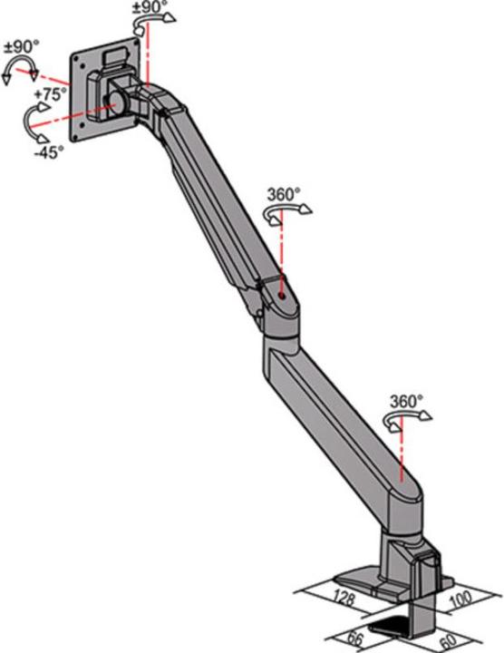 Produktbild Multibrackets Gasliftarm Single (Tisch, 32")