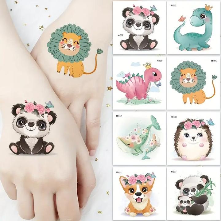 Produktbild The Toy Company 40 Stück Temporäre Tattoos für Kinder mit niedlichen Tiermotiven