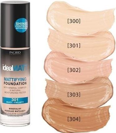 Image du produit Ingrid Cosmetics Fond de teint matifiant INGRID Ideal mineralny podkład matujący 303 Dark Natural 30ml (303 Naturel foncé)