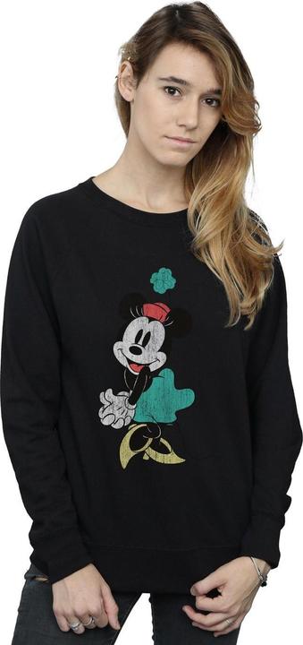 Actual product image Disney Womens/Ladies Minnie Mouse Shamrock Hat Sweatshirt (L)