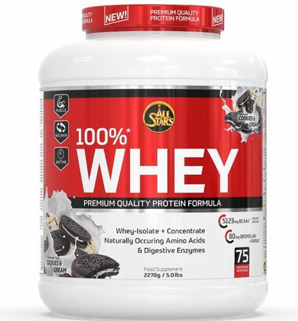 Image du produit All Stars 100% Whey Protein (2270 can) (Pêche, 1 pcs, 2300 g)