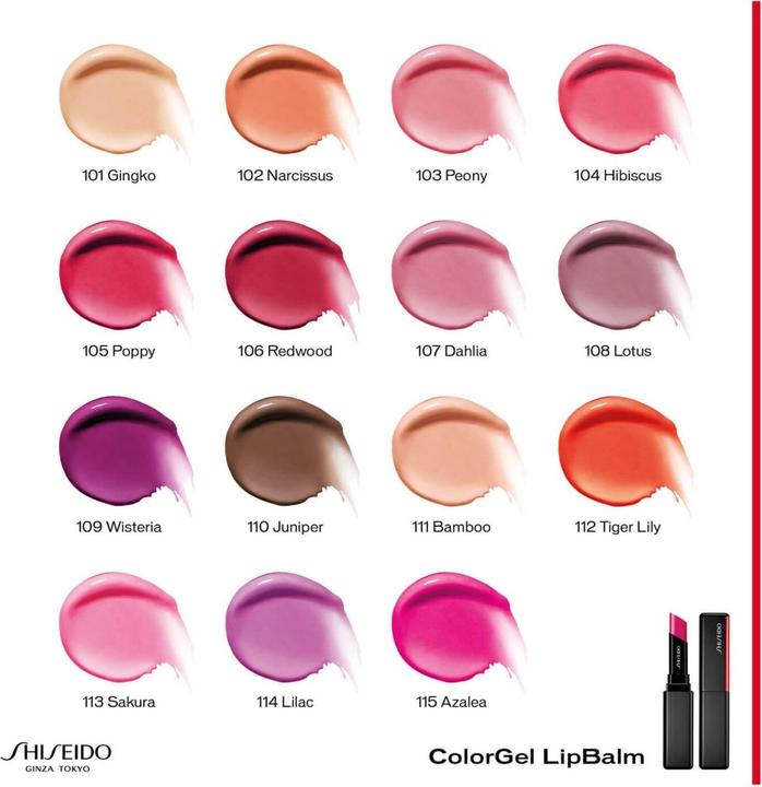 Actual product image Shiseido Color Gel Lip Balm (106 Redwood)