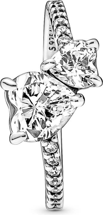 Actual product image Pandora Ring sparkling hearts (54, 925 Silver)