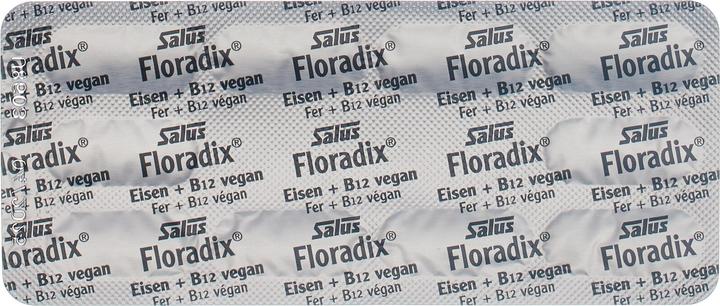 Valeurs nutritives et ingrédients Floradix Fer et B 12 Vegan (1 pièce(s), Capsules, 37 g)