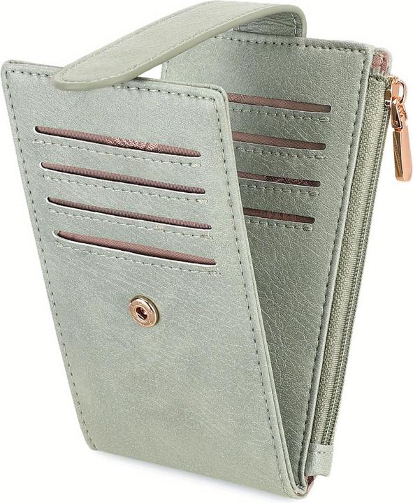 Actual product image Only-Bags.Store 1 Stück. Vintage-Kartenetui, mehrere Kartenfächer, RFID-gesicherte Mini-Geldbörse